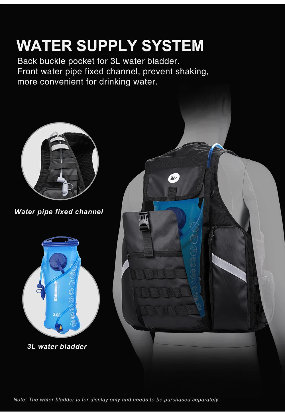 Moto Vest Mens Motorcycle Jacket Breathable Motorbike Jacket Night Work High Visibility Reflective Safety Jacket With Water Bag