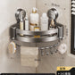 Punch-Free Bathroom Rack Bathroom Suction Cup Triangle Basket Wall Mount Bathroom Sink Corner Storage Rack