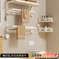 White Bathroom Wall-Mounted Toilet Towel Rack