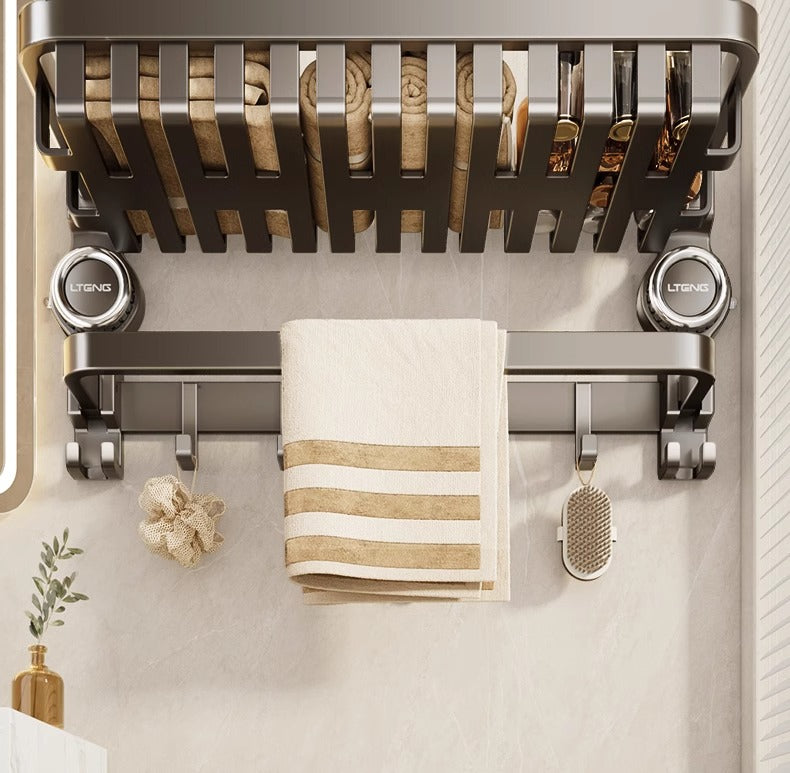 Suction Cup Towel Rack Punch-Free Toilet Bathroom Storage Rack Integrated Wall-Mounted Toilet Bath Storage Bath Towel Rack