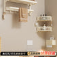 White Bathroom Wall-Mounted Toilet Towel Rack
