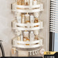 Punch-Free Bathroom Rack Bathroom Suction Cup Triangle Basket Wall Mount Bathroom Sink Corner Storage Rack