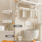 White Bathroom Wall-Mounted Toilet Towel Rack