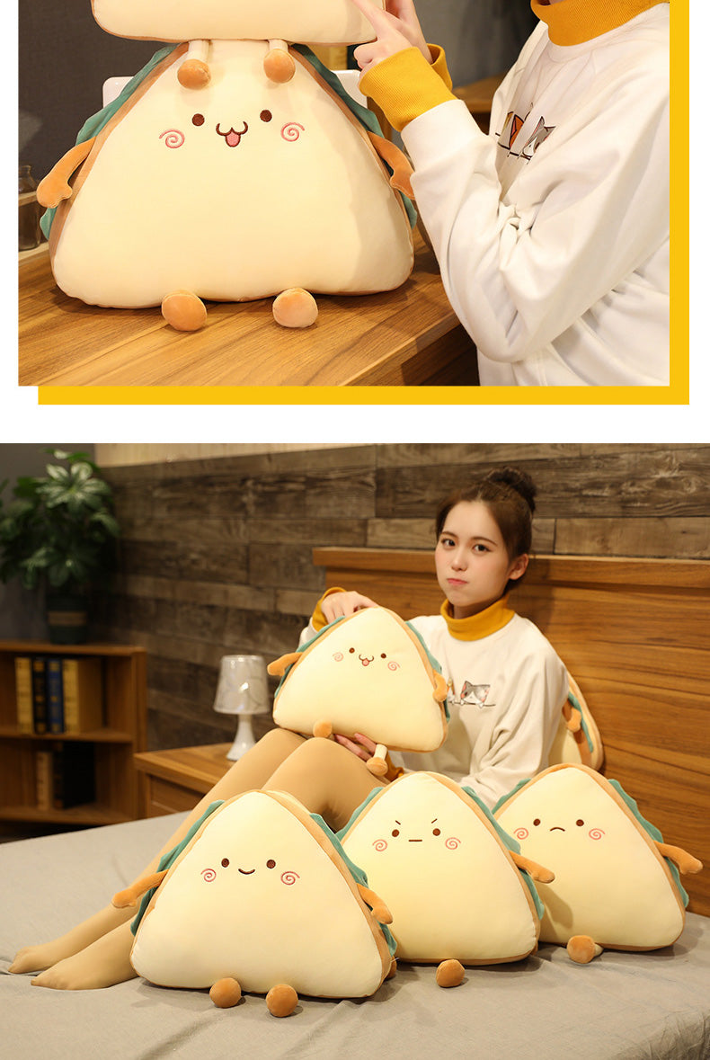 Cartoon Sandwich Pillow Bread Creative Food Nap Pillow Stylish Snack Rag Doll Cute Plush Doll