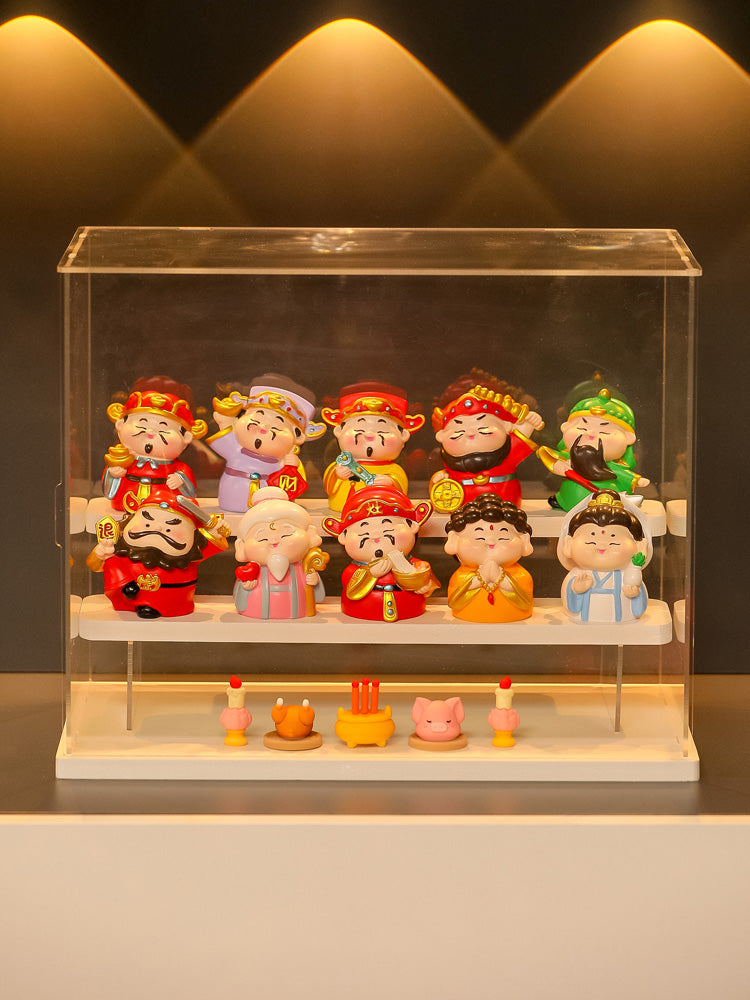 Five-Way God of Wealth All-Way Fairy Home Bookcase Entrance Decoration Decoration Household Full Set Display Stand Gift Decoration