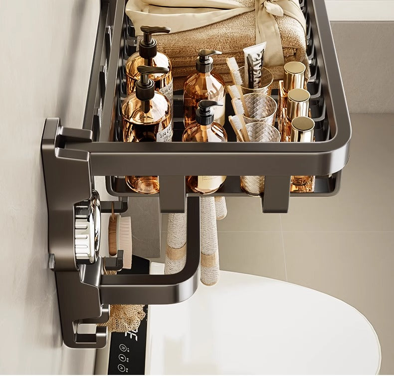 Suction Cup Towel Rack Punch-Free Toilet Bathroom Storage Rack Integrated Wall-Mounted Toilet Bath Storage Bath Towel Rack