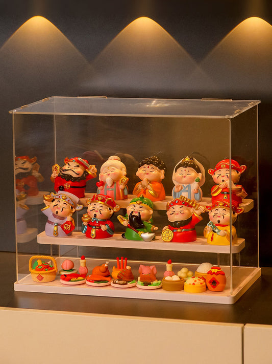 Five-Way God of Wealth All-Way Fairy Home Bookcase Entrance Decoration Decoration Household Full Set Display Stand Gift Decoration