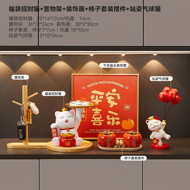 Key Storage Entrance Tray Housewarming Fortune Cat