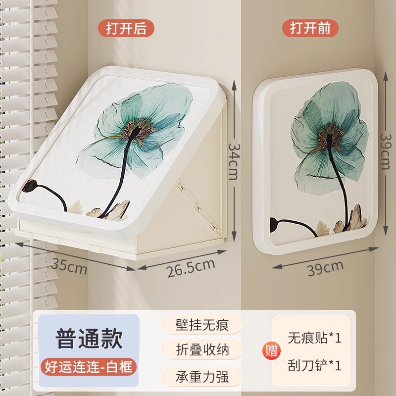 Mural Storage Box Clean Clothes Foldable Cabinet Bath