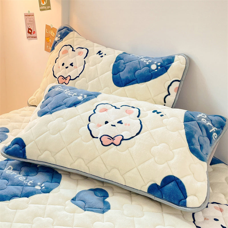 Non-Collapse Pillowcase and Pillow Core Set For Home Adult Cervical Support Improve Sleeping Pairs Dormitory Students Single Men