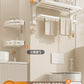White Bathroom Wall-Mounted Toilet Towel Rack