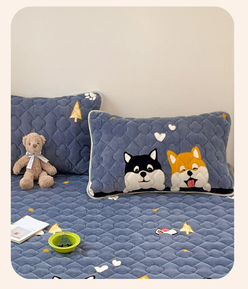 Non-Collapse Pillowcase and Pillow Core Set For Home Adult Cervical Support Improve Sleeping Pairs Dormitory Students Single Men