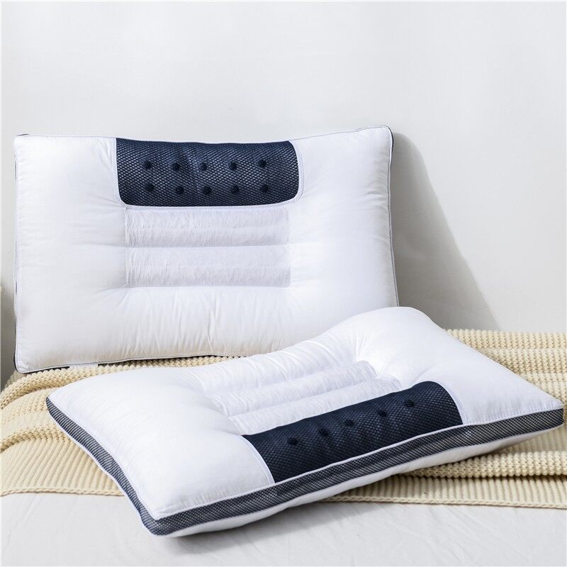 Adult Cassia Seed Pillow Case and Pillow Core Set Home a Pair of Pillow Core Protection Isolation Layer Cervical Support Sleep