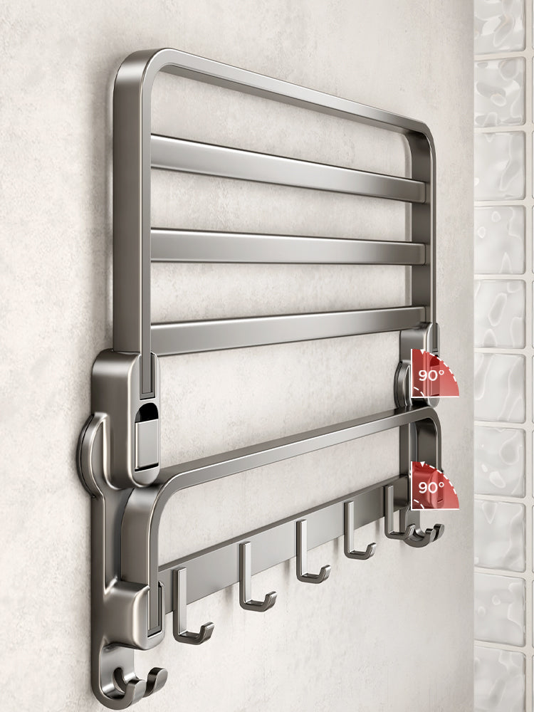 Drill-Free Shelf Bathroom Toilet Storage Hook Sucker