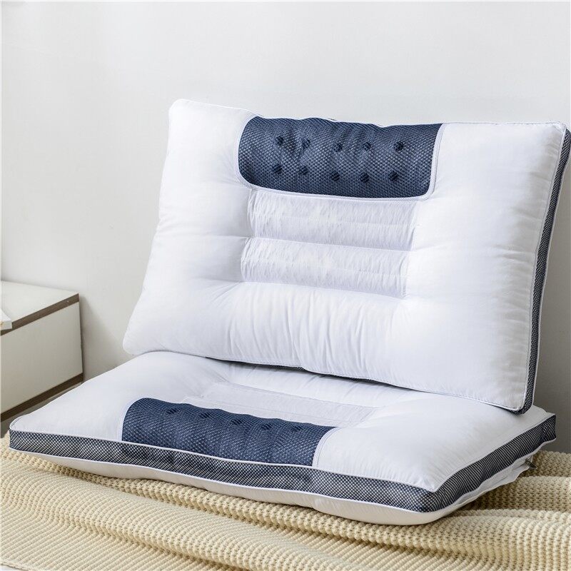 Adult Cassia Seed Pillow Case and Pillow Core Set Home a Pair of Pillow Core Protection Isolation Layer Cervical Support Sleep