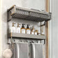 Bathroom Integrated Storage Rack Towel Rack Wall-Mounted Punch-Free Wall Bathroom Toilet Storage Washstand