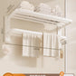 White Bathroom Wall-Mounted Toilet Towel Rack