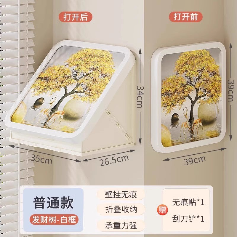 Mural Storage Box Clean Clothes Foldable Cabinet Bath