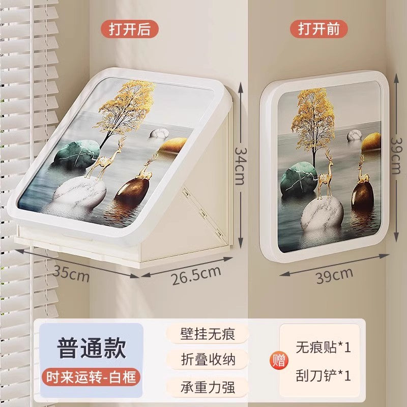 Mural Storage Box Clean Clothes Foldable Cabinet Bath