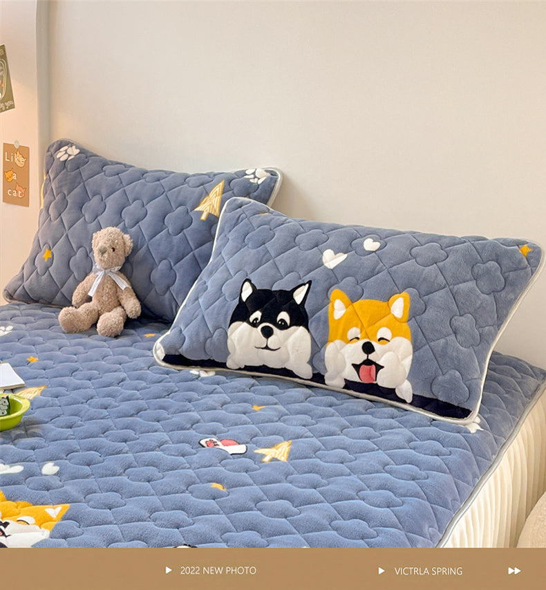 Non-Collapse Pillowcase and Pillow Core Set For Home Adult Cervical Support Improve Sleeping Pairs Dormitory Students Single Men