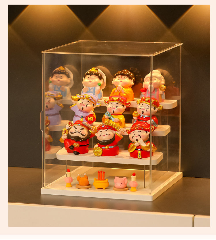 Five-Way God of Wealth All-Way Fairy Home Bookcase Entrance Decoration Decoration Household Full Set Display Stand Gift Decoration