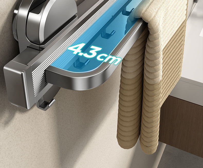 Retractable Bath Towel Rack Clothes Toilet Punch-Free Suction Cup