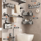 Suction Cup Towel Rack Bathroom Punch-Free Hanging Rod Bathroom Storage Rack Integrated Shower Room Toilet Storage Bath Towel Rack