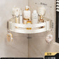 Punch-Free Bathroom Rack Bathroom Suction Cup Triangle Basket Wall Mount Bathroom Sink Corner Storage Rack