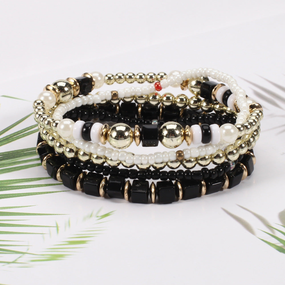 European and American-Style Women's Glasses Multi-Layer Seaside Photograph Handmade Beads