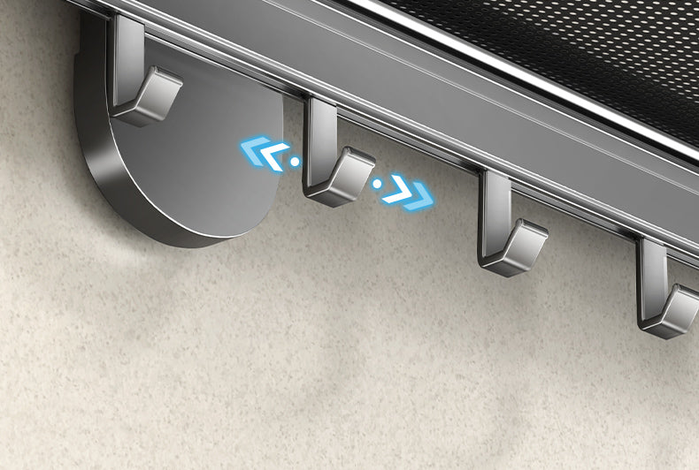 Retractable Bath Towel Rack Clothes Toilet Punch-Free Suction Cup