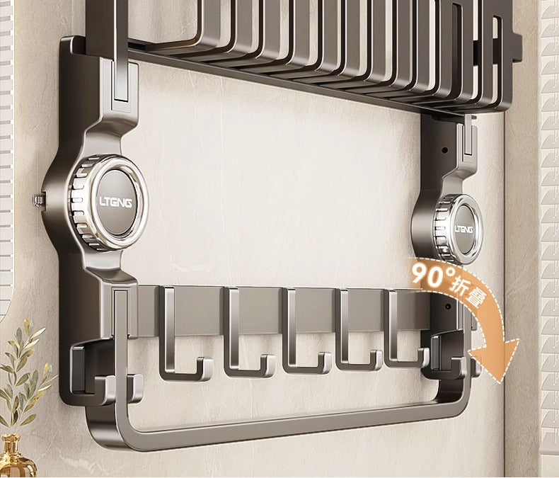 Suction Cup Towel Rack Punch-Free Toilet Bathroom Storage Rack Integrated Wall-Mounted Toilet Bath Storage Bath Towel Rack