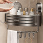 Punch-Free Bathroom Rack Bathroom Suction Cup Triangle Basket Wall Mount Bathroom Sink Corner Storage Rack