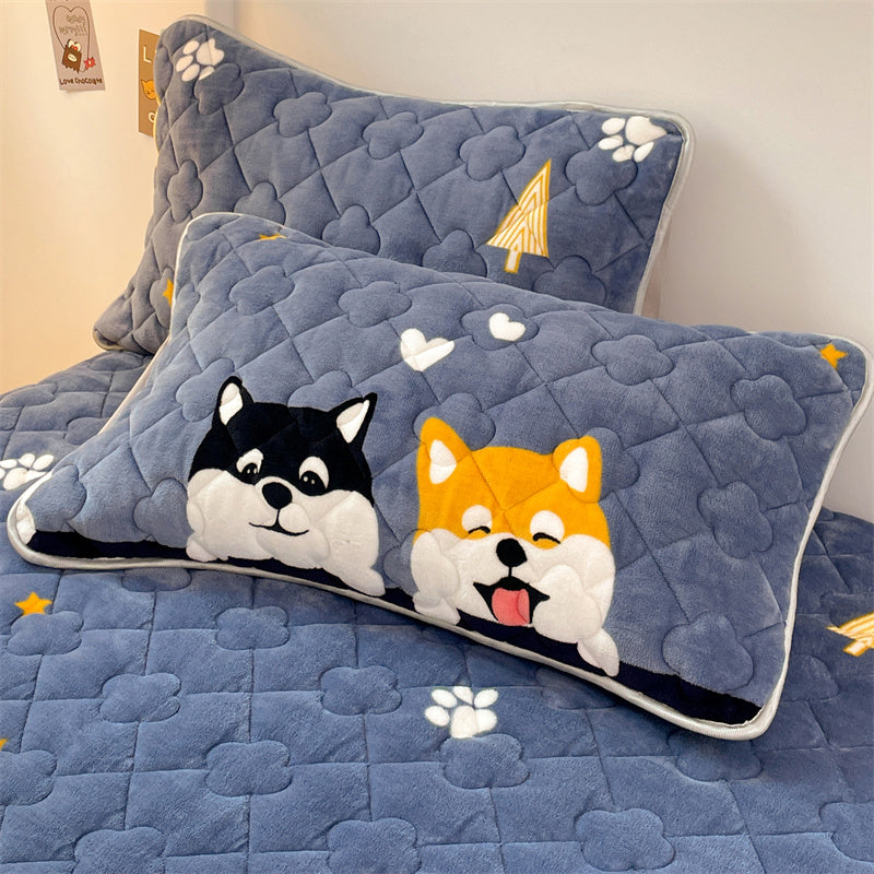 Non-Collapse Pillowcase and Pillow Core Set For Home Adult Cervical Support Improve Sleeping Pairs Dormitory Students Single Men