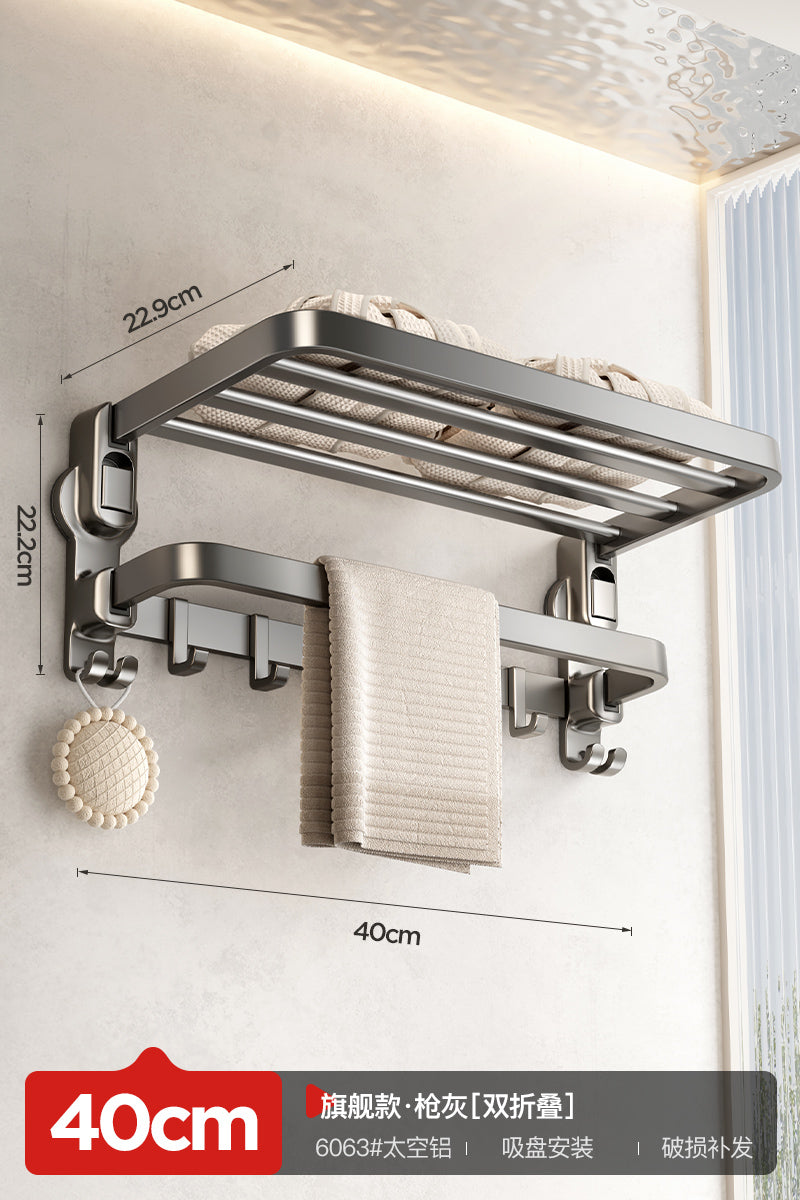 Drill-Free Shelf Bathroom Toilet Storage Hook Sucker