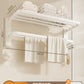 White Bathroom Wall-Mounted Toilet Towel Rack