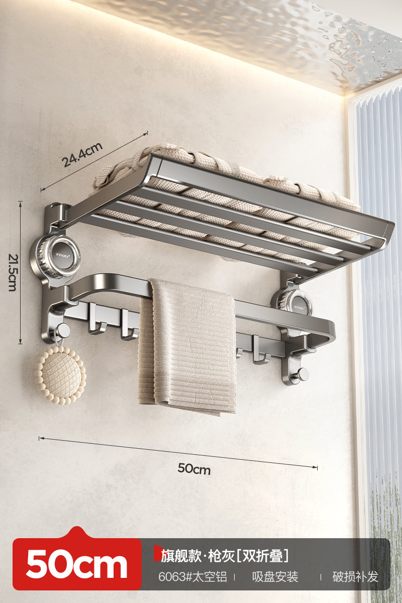 Drill-Free Shelf Bathroom Toilet Storage Hook Sucker