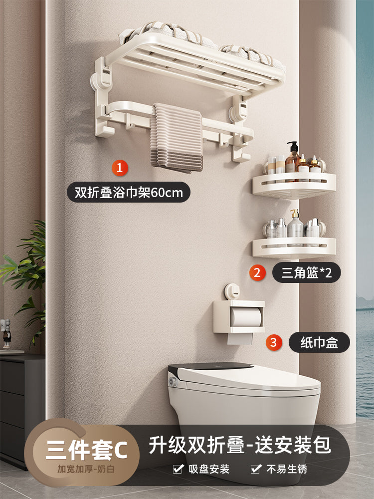 Corner Punch-Free Washstand Wall Wall-Mounted Suction Cup