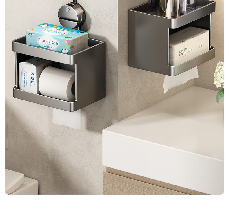 Drill-Free Shelf Bathroom Toilet Storage Hook Sucker