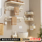 White Bathroom Wall-Mounted Toilet Towel Rack