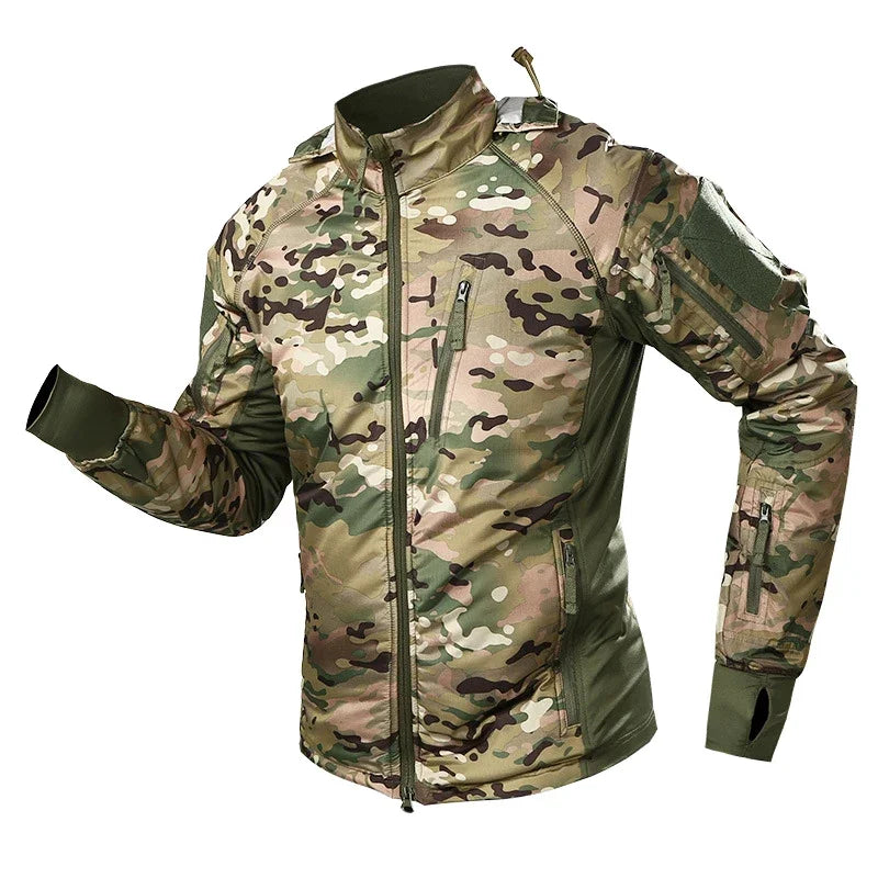 Tactical Jacket Men Outdoor Jacket Army Combat Jackets Mens Hooded Bomber Coats YAF Winter Jacket Hiking Hunting Jacket