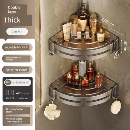 Bathroom Integrated Storage Rack Towel Rack Wall-Mounted Punch-Free Wall Bathroom Toilet Storage Washstand