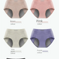 3PCS Women's underwear Physiological pants Cotton anti-side leakage cotton with breathable crotch period high belt pocket briefs