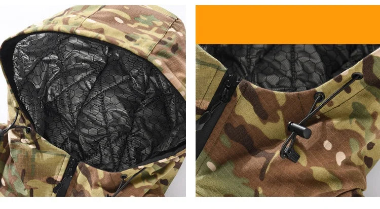 Men Heating Tactical Jacket Autumn Winter Warm Hooded Cotton Coat Camouflage Padded Clothes Outdoor Thermal Hiking Sports Jacket