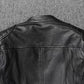 Vintage Black Brown Real Cowhide Genuine Leather Jacket Real Fur Men's Leather Jacket Bomber Men Leather Jacket Motorcycle Coat