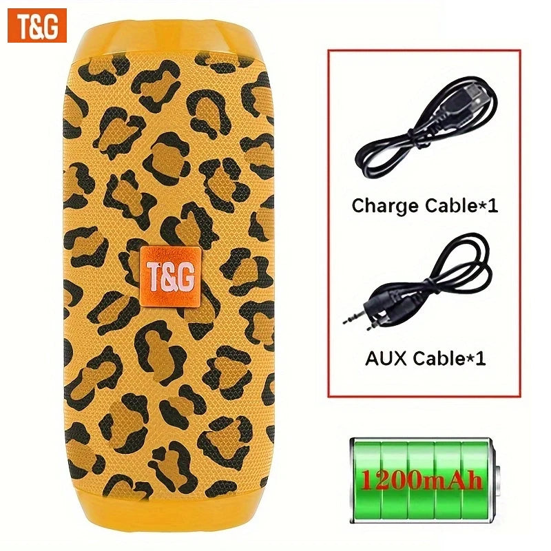 TG117 Portable Bluetooth Speaker Outdoor Wireless Woofer Free Call /FM/TF Card/USB Flash Drive Connect Mobile Phone/Tablet/TV