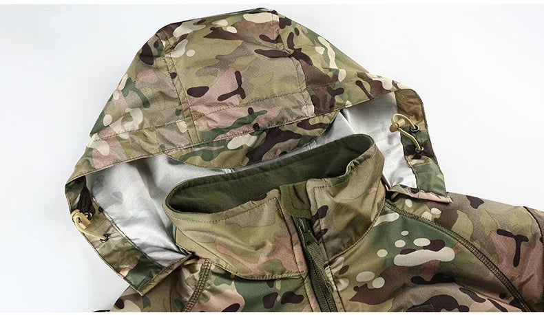 Tactical Jacket Men Outdoor Jacket Army Combat Jackets Mens Hooded Bomber Coats YAF Winter Jacket Hiking Hunting Jacket