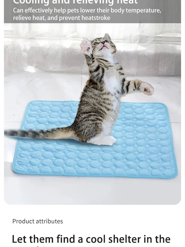 Clearance_Pet Ice Mats Summer Cat Dog Sofa Nest Bed Cooling Sleeping Pad for Small Dogs Pets Durable Sofa Cooling Pad Blanket_Co