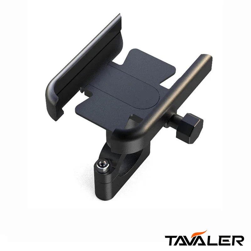 Motorcycle Bicycle Phone Holder GPS Bracket Cellphone Stand Mirror Handlebar Mount Compatible For Smartphone Between 3.0 to 6.5"