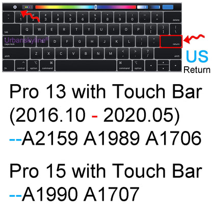 Keyboard Cover for Macbook Air 13 M3 15 Pro 14 M4 13 M2 16 Retina 11 Silicone Protector Skin Case A3113 A3114 A2681 A3401 A3185