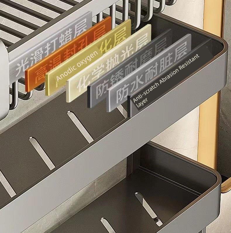 Bathroom Integrated Storage Rack Towel Rack Wall-Mounted Punch-Free Wall Bathroom Toilet Storage Washstand